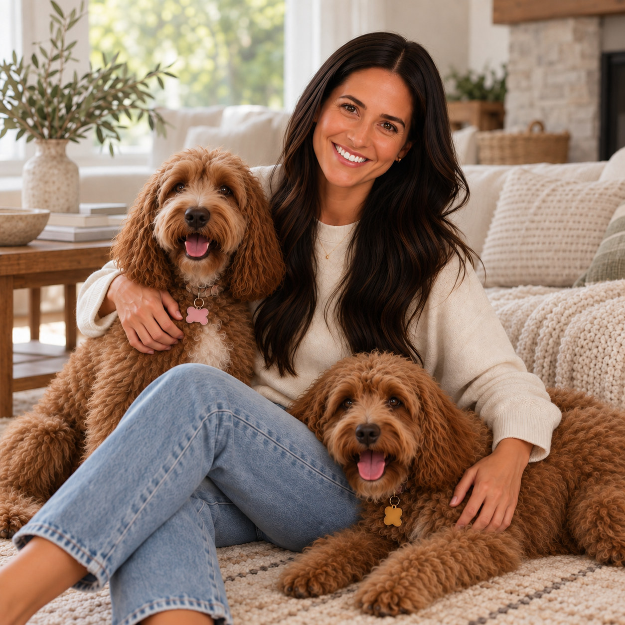 Kaitlynn with her dogs